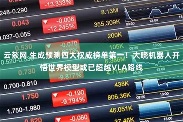 云燚网 生成预测四大权威榜单第一！大晓机器人开悟世界模型或已超越VLA路线