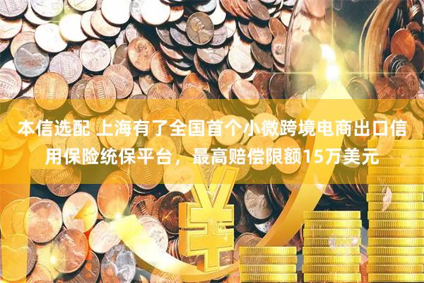 本信选配 上海有了全国首个小微跨境电商出口信用保险统保平台，最高赔偿限额15万美元