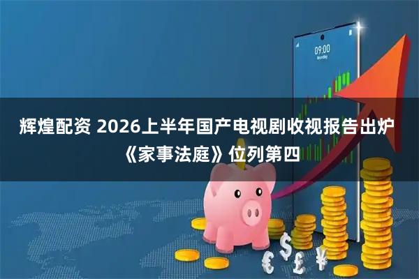 辉煌配资 2026上半年国产电视剧收视报告出炉 《家事法庭》位列第四