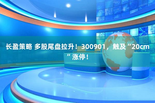 长盈策略 多股尾盘拉升！300901，触及“20cm”涨停！